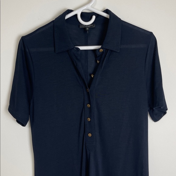 Rag & Bone Navy Rower polo Midi Dress size large - Picture 6 of 14